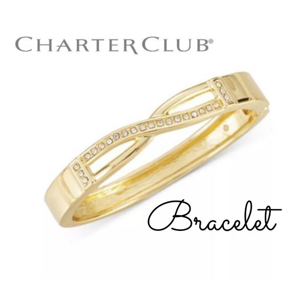 NEW Charter Club Criss Cross Bangle Bracelet - Picture 2 of 8